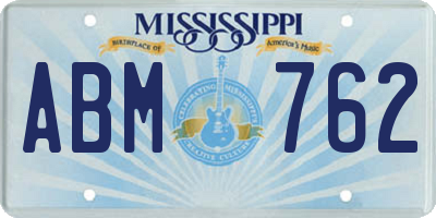 MS license plate ABM762