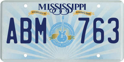 MS license plate ABM763