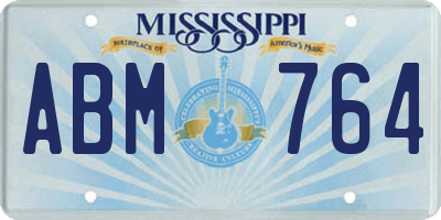 MS license plate ABM764