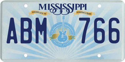 MS license plate ABM766