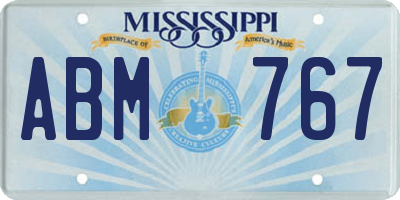 MS license plate ABM767