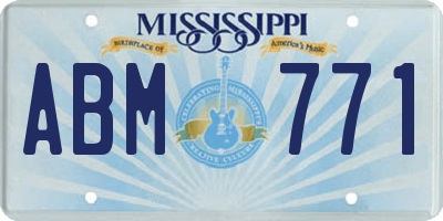 MS license plate ABM771