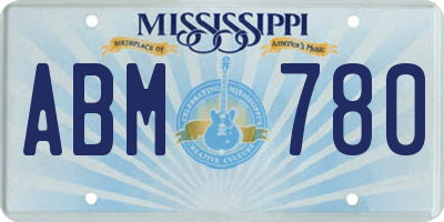 MS license plate ABM780