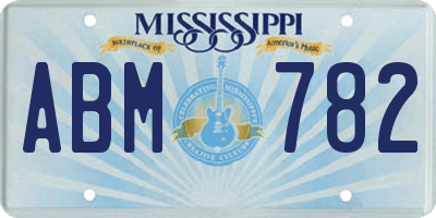 MS license plate ABM782