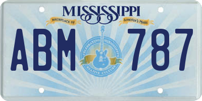 MS license plate ABM787