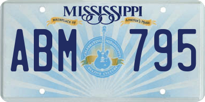 MS license plate ABM795