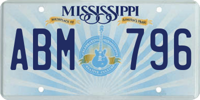MS license plate ABM796