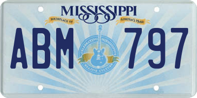 MS license plate ABM797