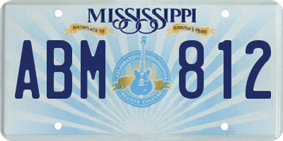 MS license plate ABM812