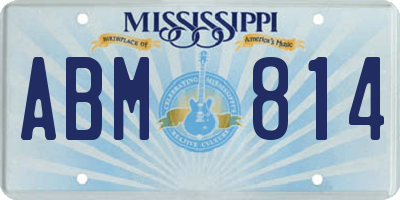 MS license plate ABM814