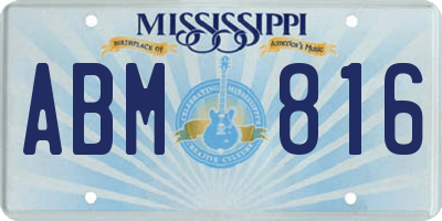 MS license plate ABM816