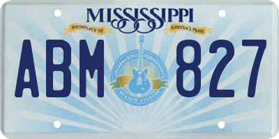 MS license plate ABM827