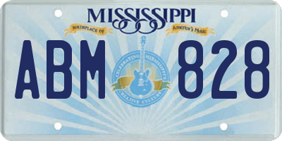 MS license plate ABM828