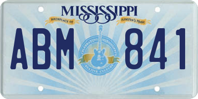 MS license plate ABM841