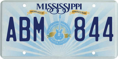 MS license plate ABM844