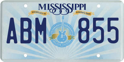 MS license plate ABM855