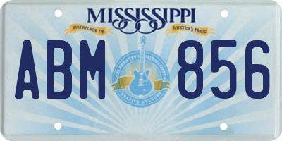 MS license plate ABM856