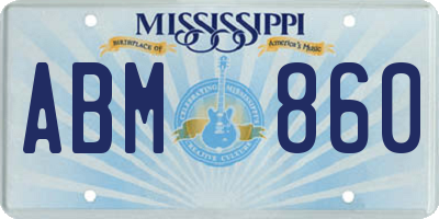 MS license plate ABM860