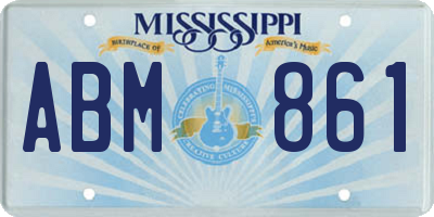 MS license plate ABM861