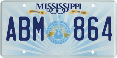 MS license plate ABM864