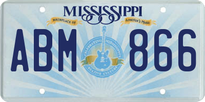 MS license plate ABM866