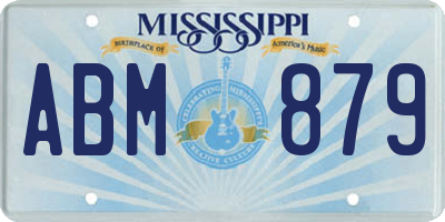 MS license plate ABM879