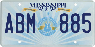 MS license plate ABM885
