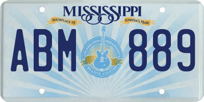 MS license plate ABM889