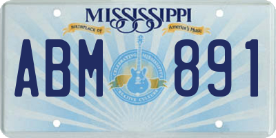 MS license plate ABM891