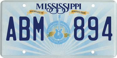 MS license plate ABM894