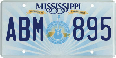 MS license plate ABM895