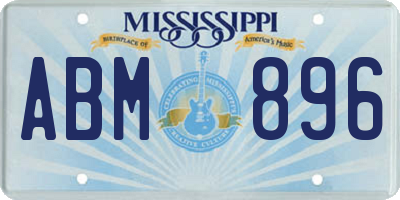 MS license plate ABM896