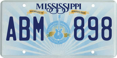 MS license plate ABM898