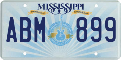 MS license plate ABM899