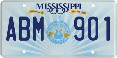 MS license plate ABM901