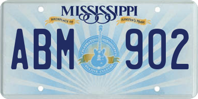 MS license plate ABM902