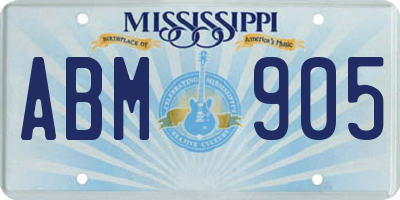 MS license plate ABM905