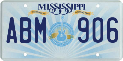 MS license plate ABM906