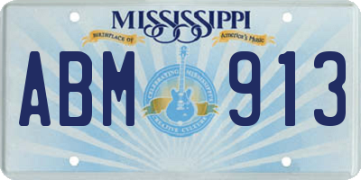 MS license plate ABM913