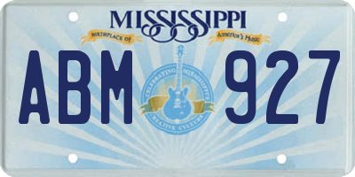 MS license plate ABM927