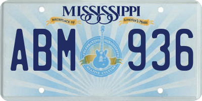 MS license plate ABM936