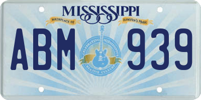 MS license plate ABM939