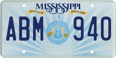 MS license plate ABM940