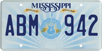 MS license plate ABM942