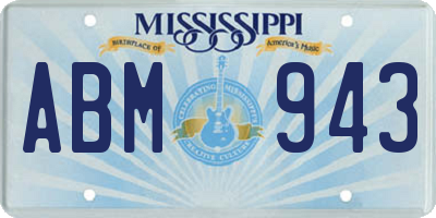 MS license plate ABM943