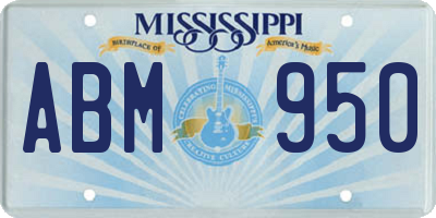 MS license plate ABM950