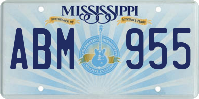 MS license plate ABM955