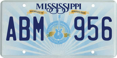 MS license plate ABM956