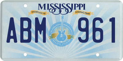 MS license plate ABM961