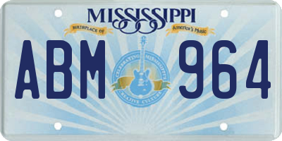 MS license plate ABM964